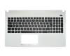 Keyboard incl. topcase SF (swiss-french) black/white original suitable for Asus F501U