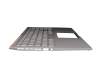 Keyboard incl. topcase SF (swiss-french) silver/silver with backlight original suitable for Asus ZenBook 15 UX533FD