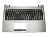 Keyboard incl. topcase SLO (slovak) black/silver original suitable for Asus S56CA