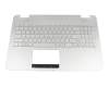 Keyboard incl. topcase UA (ukrainian) silver/silver with backlight original suitable for Asus ROG GL551JX