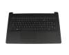 Keyboard incl. topcase UK (english) black/black (For DVD, surface structure \"brushed black\") original suitable for HP 17-by0000