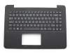 Keyboard incl. topcase UK (english) black/black original suitable for Asus X455LD