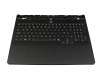 Keyboard incl. topcase UK (english) black/silver with backlight original suitable for Lenovo Legion Pro 7 Gen 10 (83F5)