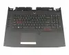 Keyboard incl. topcase US (english) black/black with backlight original suitable for Acer Predator 17 (G9-792)