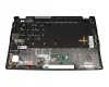 Keyboard incl. topcase US (english) black/black with backlight original suitable for Fujitsu LifeBook U9312