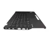 Keyboard incl. topcase US (english) black/black with backlight original suitable for Fujitsu LifeBook U9312