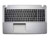 Keyboard incl. topcase US (english) black/grey original suitable for Asus K550CC