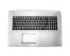 Keyboard incl. topcase US (english) black/silver original suitable for Asus F750LN