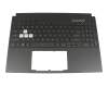Keyboard incl. topcase US (english) black/transparent/black with backlight original suitable for Asus FX517ZE