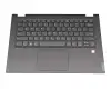 Keyboard incl. topcase US (english) grey/grey with backlight US International original suitable for Lenovo IdeaPad C340-14API (81N6)