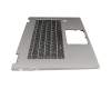 Keyboard incl. topcase grey/silver with backlight original suitable for Lenovo Yoga 720-15IKB (80X7)