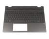 L22451-041 original HP keyboard incl. topcase DE (german) black/black with backlight