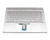 L26424-041 original HP keyboard incl. topcase DE (german) silver/silver with backlight