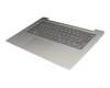 LCM16H36D0-686 original Lenovo keyboard incl. topcase DE (german) grey/silver