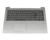 LCM16H66D0-686 original Lenovo keyboard incl. topcase DE (german) grey/silver (Fingerprint)