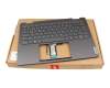 LCM21L16D0J6864 original Lenovo keyboard incl. topcase DE (german) grey/grey with backlight