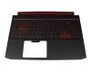 LG5_N90BRL original Acer keyboard incl. topcase DE (german) black/black/red with backlight