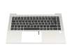 M07090-041 original HP keyboard incl. topcase DE (german) black/silver with backlight