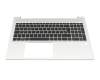M21742-041 HP keyboard incl. topcase DE (german) black/silver with backlight