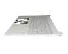 N02261-041 original HP keyboard incl. topcase DE (german) silver/silver with backlight