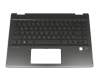 NBLBJA original HP keyboard incl. topcase DE (german) black/black with backlight