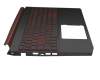 NKI15130NR original Acer keyboard incl. topcase DE (german) black/black/red with backlight