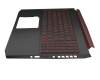 NKI15130NR original Acer keyboard incl. topcase DE (german) black/black/red with backlight