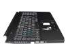 NKI151316K original Acer keyboard incl. topcase DE (german) black/white/black with backlight (Connection cable 29 mm)