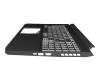 NKI151322D original Acer keyboard incl. topcase DE (german) black/white/black with backlight