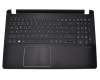 NKI1713089 original Acer keyboard incl. topcase DE (german) black/black