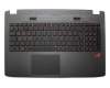 NSK-UPS0G original Darfon keyboard incl. topcase DE (german) black/black with backlight