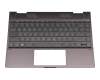 NSK-XBDBW original HP keyboard incl. topcase DE (german) dark grey/grey with backlight