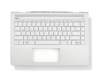 NSK-XCBBC original HP keyboard incl. topcase DE (german) silver/silver with backlight