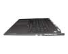 PK0900 original Lenovo keyboard incl. topcase DE (german) grey/grey with backlight