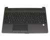 PK132H81A10 original Compal keyboard incl. topcase DE (german) black/black (Fingerprint)