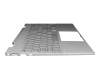 PK132UR3A11 original Compal keyboard incl. topcase DE (german) silver/silver with backlight (UMA)