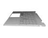 PK132UR3A11 original Compal keyboard incl. topcase DE (german) silver/silver with backlight (UMA)