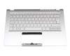 PK1334G1G13 original Acer keyboard incl. topcase DE (german) silver/silver with backlight