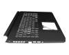 PK133AU1B13 original Acer keyboard incl. topcase DE (german) black/black with backlight