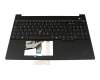 PK133JG2B12 original Lenovo keyboard incl. topcase DE (german) black/black with backlight and mouse-stick