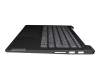PK37B0 original Lenovo keyboard incl. topcase DE (german) grey/grey with fingerprint