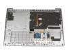 SA469D-22H9 original Lenovo keyboard incl. topcase DE (german) grey/silver with backlight