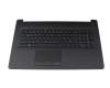 SB550A-73HD original HP keyboard incl. topcase DE (german) black/black (with TP/DVD, surface structure \"Diamond)