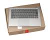 SN20Q40661 original Lenovo keyboard incl. topcase DE (german) grey/silver with backlight (fingerprint)