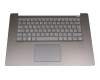 SN20Q40788 original Lenovo keyboard incl. topcase DE (german) grey/grey with backlight