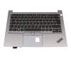 SN20W68660 original Lenovo keyboard incl. topcase DE (german) black/silver with backlight and mouse-stick