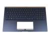 SN2580BL3 original LiteOn keyboard incl. topcase DE (german) blue/blue with backlight