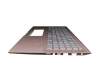 SN6580BLSG-99820-2DA original LiteOn keyboard incl. topcase DE (german) silver/pink with backlight