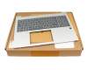 SP5CD5089PIZ original HP keyboard incl. topcase DE (german) grey/silver with backlight