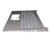 SV03P_A70SWL original Acer keyboard incl. topcase DE (german) silver/silver with backlight